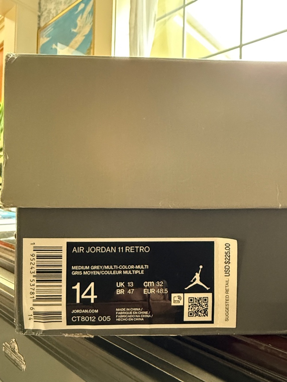 Air Jordan 11 Retro - Grey/White High-Top Sneakers - Picture 9 of 9